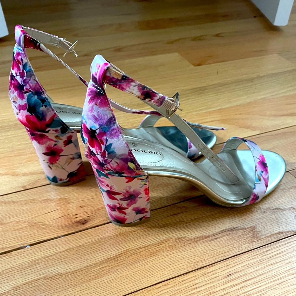 Pink floral heels